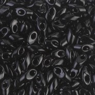 Miyuki long Magatama beads 4x7mm - Black LMA-401